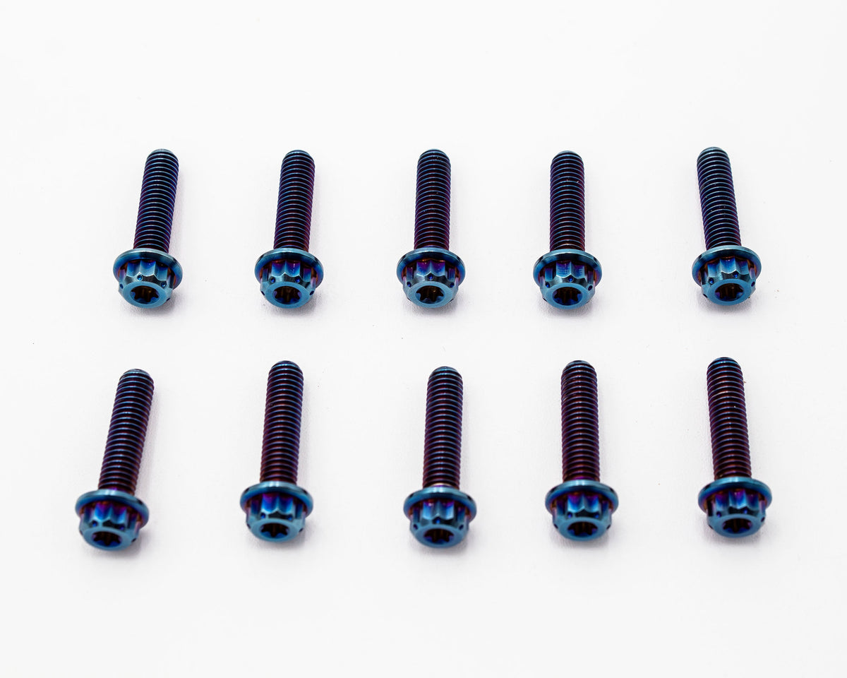 Burnt Titanium Intake Manifold Bolt Kit 12PT – M6 – VW / AUDI 1.8T - 10 pcs Carrot Top Tuning