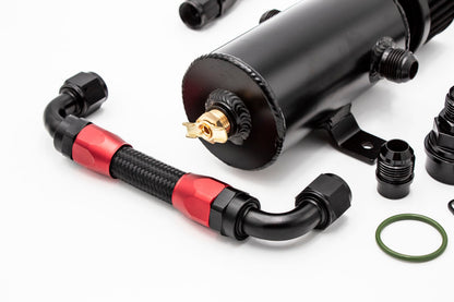 Oil Catch Can Kit + CNC Billet Mounting Bracket 1.8T VW MK4 Audi TT V1.2 - OEM Valve Cover Fitment Carrot Top Tuning