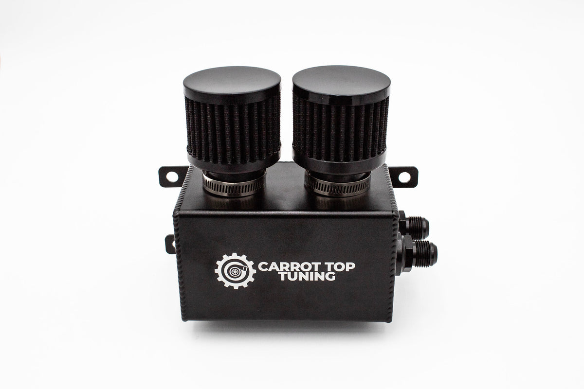 VW 1.8T PnP Dual Breather Oil Catch Can Kit for MK1/MK2 Golf GTI Rabbit Jetta Carrot Top Tuning